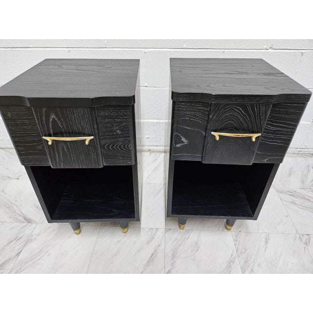 Mid-Century Modern 1940s Cerrused Night Stands - a Pair For Sale - Image 3 of 12