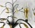 Vintage Art Wall Sconces in Black and Gold Wrought Iron, Italy, 1970, Set of 2 For Sale - Image 9 of 11
