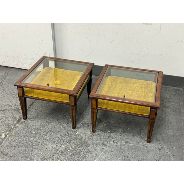 Vintage Brandt Display Curio Side Tables, Pair For Sale - Image 11 of 12