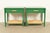 An exceptional pair of mid-century modern Hollywood Regency Campaign nightstands or end tables By Michael Taylor for Baker...