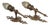 Gothic Wrought Iron Wall Sconces, 1890s, Set of 2 For Sale