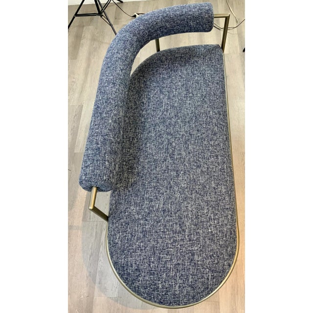 Modern Navy Blue and White Chaise Lounge Chairish