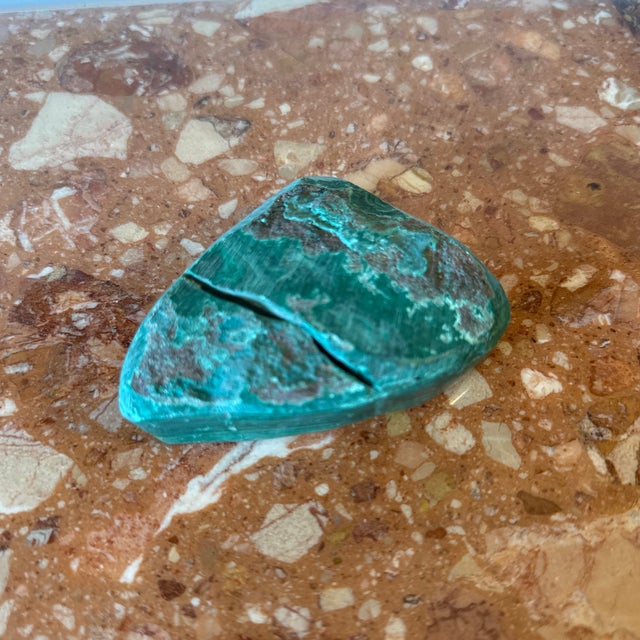 Vintage Malachite Stone Catchall, Trinket Dish or Ashtray For Sale - Image 4 of 7