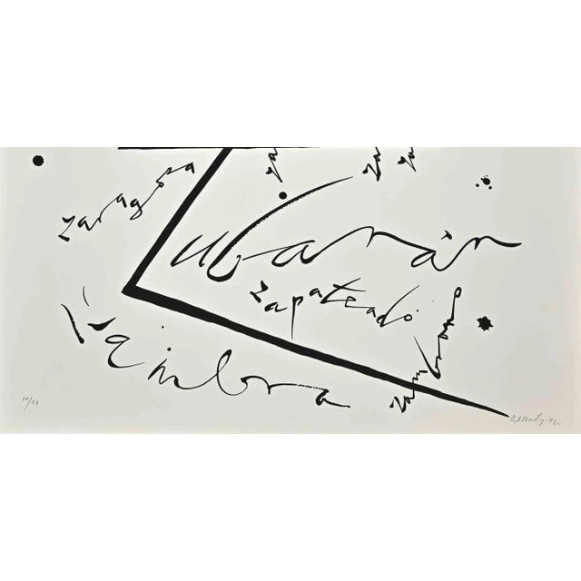 Letter Z from Alphabet series is an original lithograph realized by Rafael Alberti in 1972. Hand-signed and dated on the...
