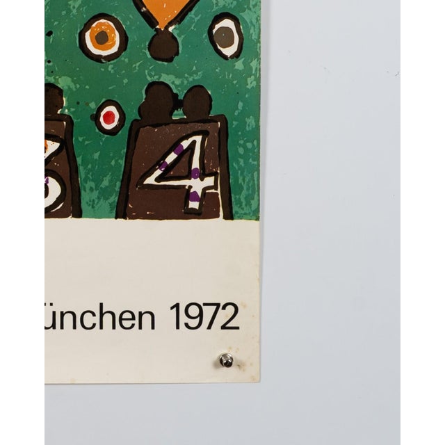 Paper Munich 1972 Olympic Games Olympic Poster by Alan Davie For Sale - Image 7 of 9