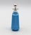 Art Deco octagonal French blue opaline glass snuff bottle, circa 1920s. With spoon tipped silver plated ball stopper. 2...