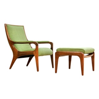1960s Lounge Chair & Ottoman by Howard Keith For Sale