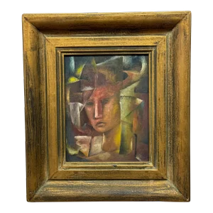 Mid-Century Cubist Portrait of Harlequin(?)