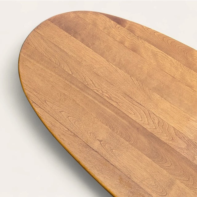Coffee Vintage Mid-Century Maple "Surfboard" Pedestal Coffee Table, 1970s For Sale - Image 8 of 9