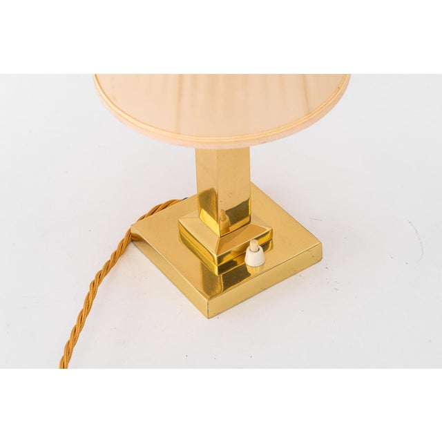 1920s Art Deco Table Lamp with Fabric Shade, Vienna, Austria, 1920s For Sale - Image 5 of 18