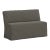 Stoffer Home x Cloth & Company Lindy Slipcover Dining Banquette in Textured Linen Charcoal For Sale