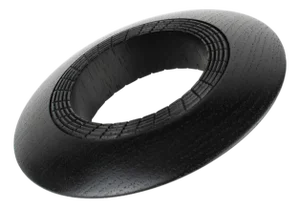 Christian Dior Massive Flying Saucer Carved Wood Bangle Bracelet