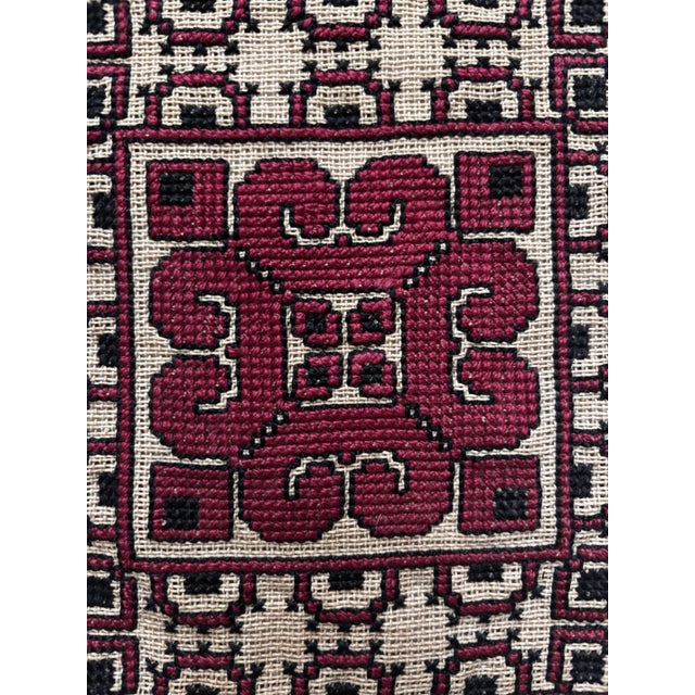 Turkish Vintage Mid-20th Century Small Table Runner For Sale - Image 3 of 4