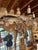 Early 20th Century Large Blue and White Chippy Wood Chandelier For Sale - Image 13 of 14