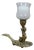 Vintage Brass Griffin Dragon Sphynx Hurricane Candle Holder Chamberstick 7" For Sale