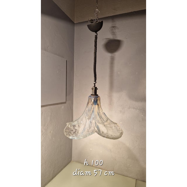 Pendant Light in the style of Mazzega, 1960s For Sale - Image 6 of 11