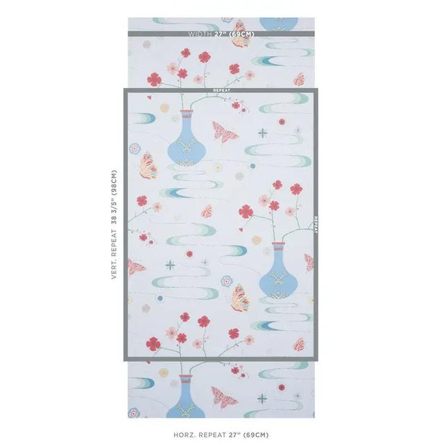 Part of the Cristina Buckley collection, Fantasia wallpaper is a whimsical take on traditional chinoiserie themes....