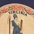 This vintage Virginia flag is made from a cotton cloth, with printed visible on both sides. Please note discoloration,...