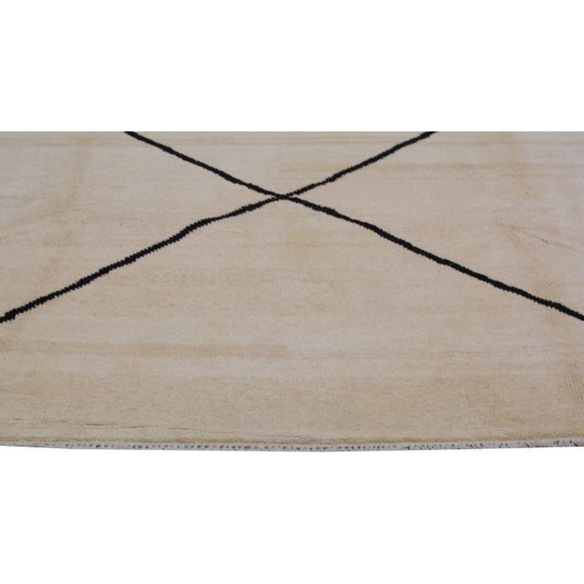 Contemporary Moroccan Hand Knotted Wool Rug,9'3"X12' For Sale - Image 4 of 6