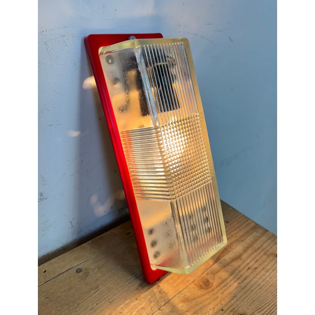Industrial Wall Light in Red from Elektrosvit, 1970s For Sale - Image 17 of 18