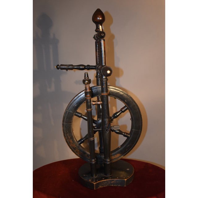 Traditional Small Spinning Wheel For Sale - Image 3 of 4