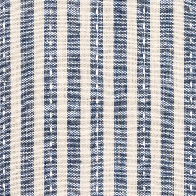 Printed on a linen-hemp blend with a running-stitch detail, Mathis Ticking Stripe is an interesting, textural take on...