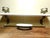 Antique Opal Glass Bathroom Shelf With Brass Cups and Soap Dish For Sale - Image 4 of 18