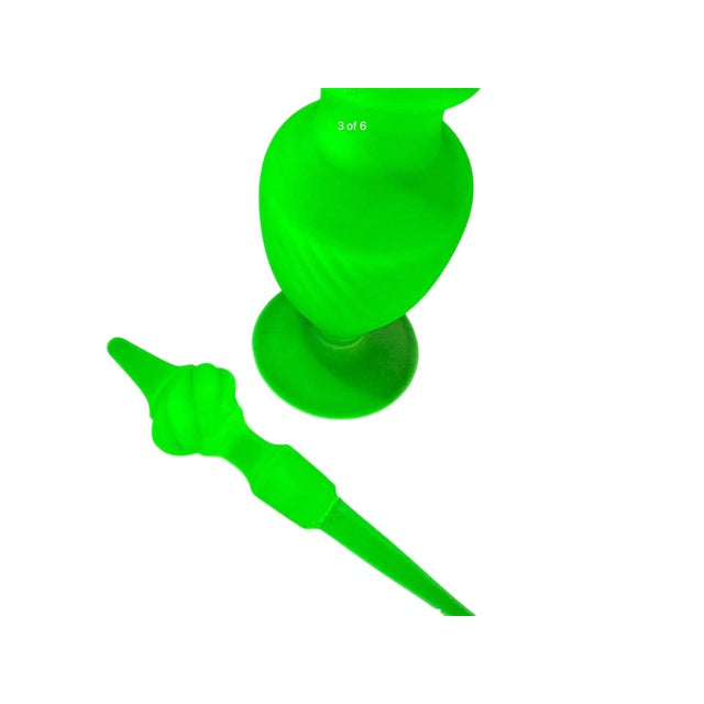 An exquisite 1920s Art Deco perfume bottle by the Tippin Glass Company, crafted in luminous Vaseline green satin glass and...