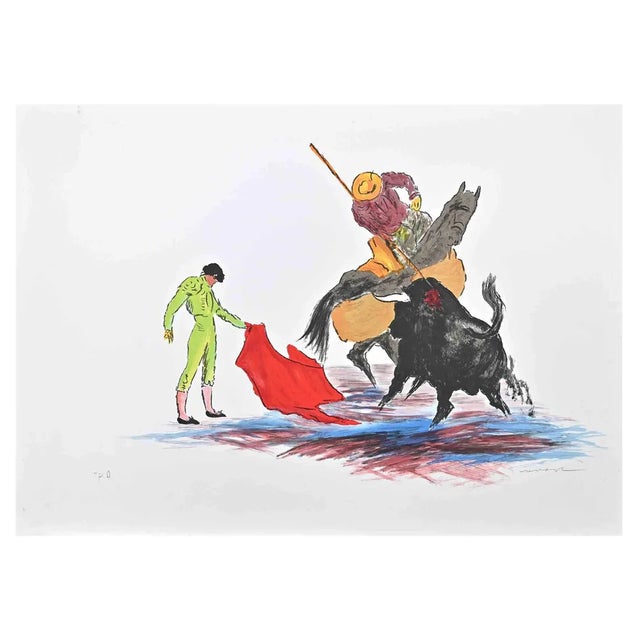 José Guevara, Bullfighter, Lithograph, 1990s For Sale