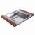 Stainless steel serving trays most probably produced in the 1960s by Kalmar Designs. They are square in shape and have...