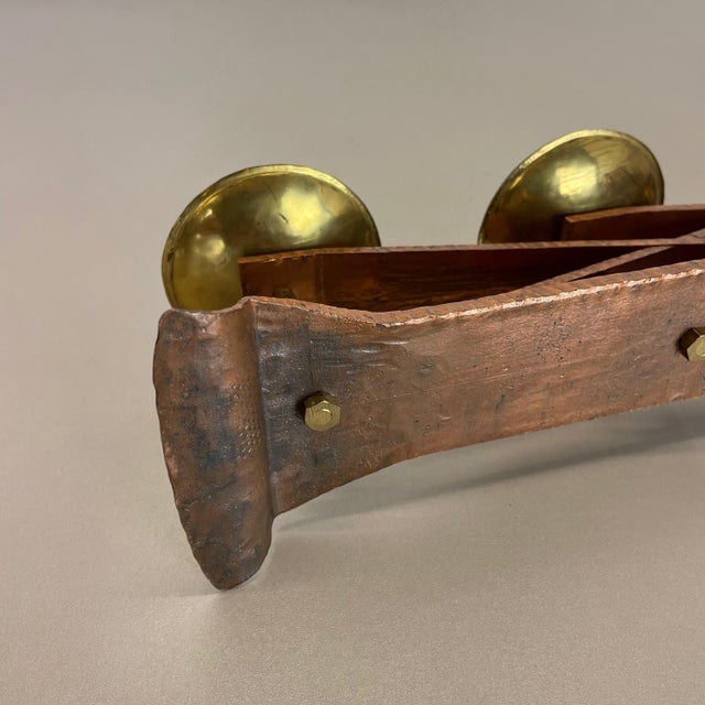 Hagenauer Brutalist Copper and Brass Candleholder, Austria, 1950s For Sale - Image 17 of 18