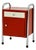 Bauhaus Nightstand with Drawer in Red and White, 1970s For Sale