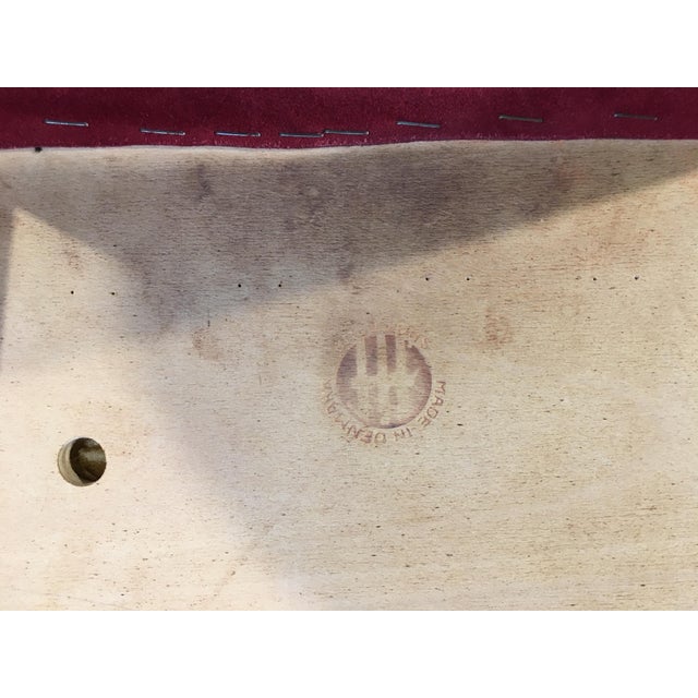 Spottrup, Denmark Danish Modern Rosewood and Suede Ottoman For Sale - Image 5 of 5