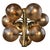 Patinated Brass Chandelier with Nine Gold-Colored Globes from Kaiser Leuchten, 1960s For Sale - Image 11 of 11
