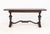 Renaissance Revival Mahogany Trestle Table, with two drawers above two supports conjoined by H-forn stretcher and four...