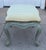Antique Italian Baroque Green Paint Decorated Footstool Ottoman Bench. Freshly upholstered in Decor De Paris silk cut...