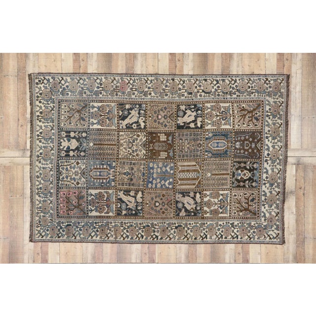 Brown Antique Persian Shiraz Rug - 06'04 X 09'06 For Sale - Image 8 of 10
