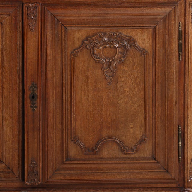 French Provincial A French Provincial Oak Two-Door Server Buffet, C. 1880. For Sale - Image 3 of 7
