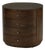 Nora 28 in. W Oval Wood 4 Drawer Nightstand, Natural Walnut For Sale