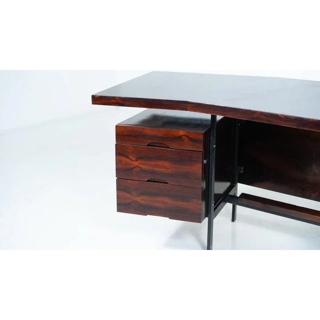 Mid-Century Modern Italian Wooden Desk with Drawers, 1960s For Sale - Image 15 of 18
