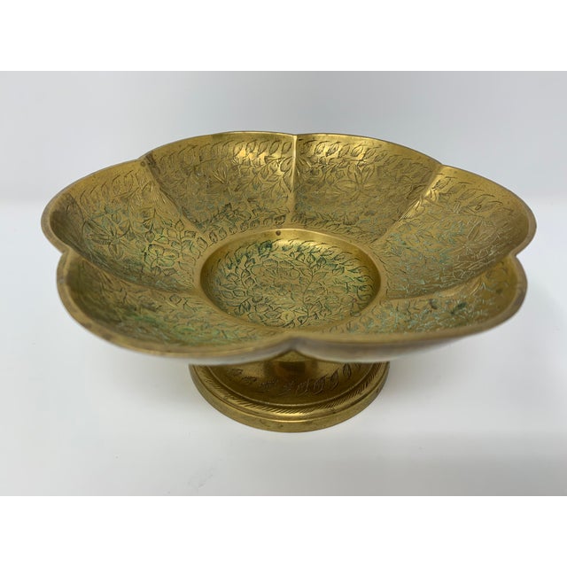 Vintage Brass Pedestal Bowl Chairish