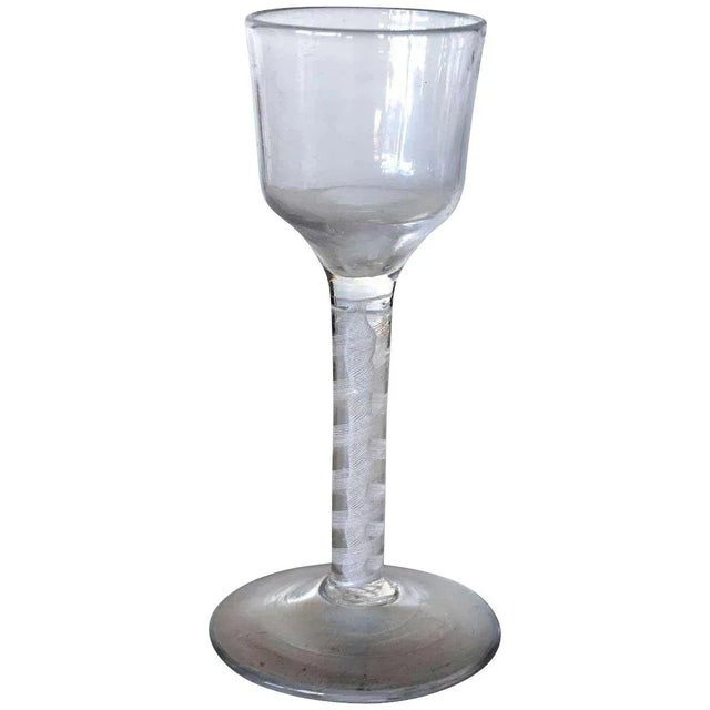 Early Double-Series Cotton Twist Stem Wine Glass For Sale - Image 4 of 4