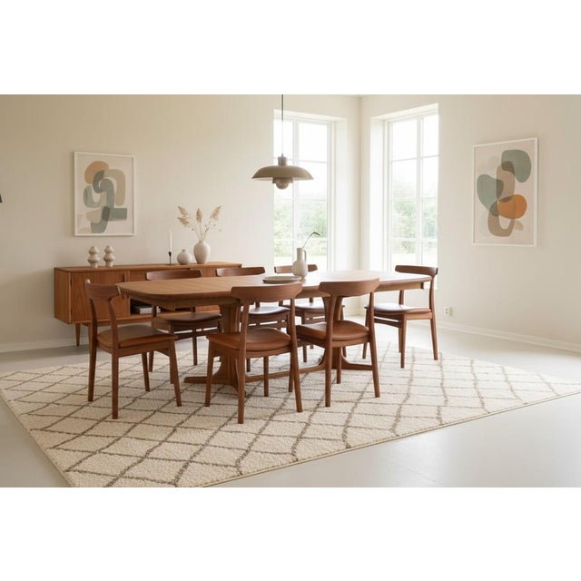 1970s Model 60 Chairs in Teak and Leather by Henning Kjærnulf for Bruno Hansen, 1950s, Set of 4 For Sale - Image 5 of 18