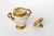 French A Three-Piece Paul Canaux & Cie. Partial Gilt Porcelain Coffee Service With Gilt Silver Mounts For Sale - Image 3 of 13