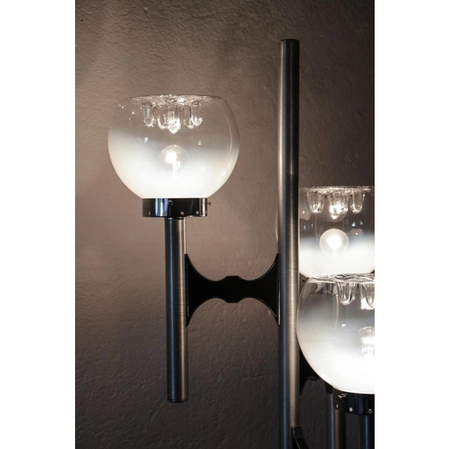 Italian 3-Light Floor Lamp by Gaetano Sciolari for Mazzega, 1970s For Sale - Image 10 of 18