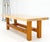 Mid-Century Modern Custom Heavy Mid Century Modern Striped Butcher Block Style Coffee Table Bench For Sale - Image 3 of 12