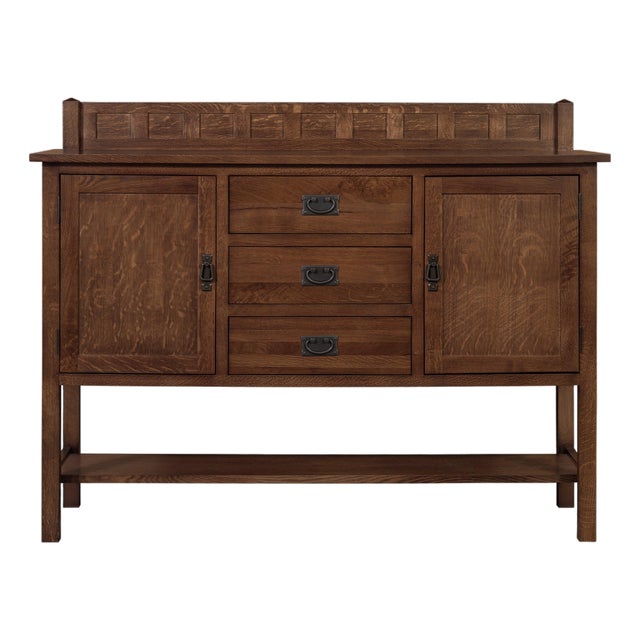 Mission Turner Sideboard With 3 Drawers and 2 Doors - Walnut (Aw) - 58" For Sale