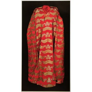 "Silk Brocade Kaftan of Sultan Murad Sixth", Original 1940s Gold-Foiled Swiss Photogravure