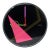 1980s Postmodern Black Wall Clock by Linden For Sale