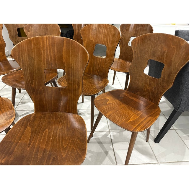Vintage Bistro Dining Chairs from Baumann, 1970s, Set of 8 For Sale - Image 12 of 18